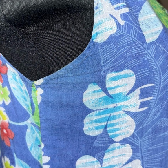 VTG Sita • Tropical Print Full Skirt Midi Dress - Picture 8 of 8
